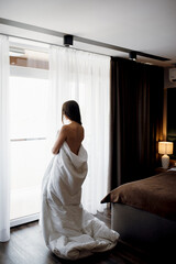 bride's preparations for a wedding in a  cottage