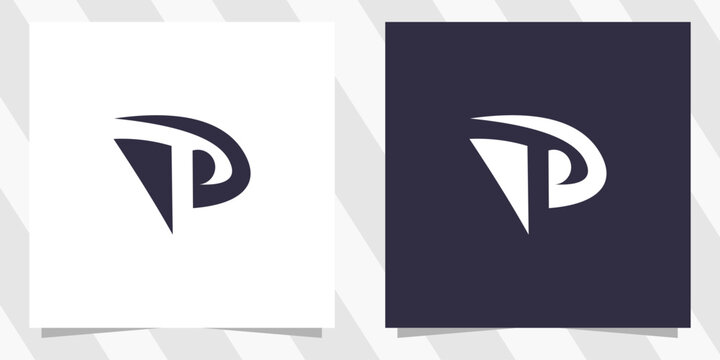 letter tp pt logo design vector