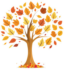 a tree with autumn leaves