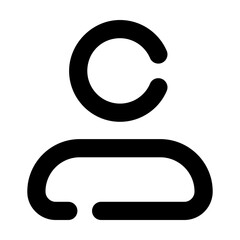 Profile Icon Broken Line Style