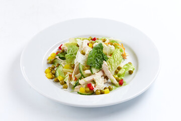 salad with chicken and vegetables