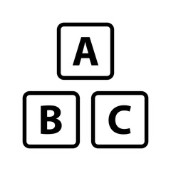Vector isolated ABC blocks icon