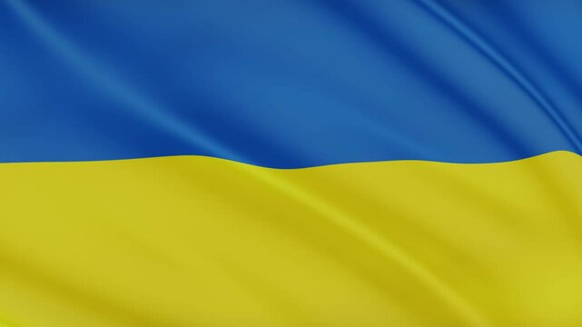 Flag Ukraine Realistic Waving Wind video