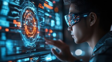 AI-powered holographic personal assistants for daily life: A person interacting with a holographic AI for scheduling and tasks.