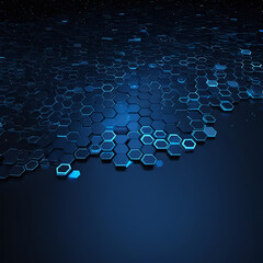 Ai generator background technology abstract pentagon dark blue color modern