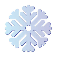 Obraz premium Blue snowflake icon