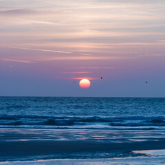 coucher de soleil sur la mer