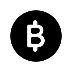 Bitcoin Icon Filled Style