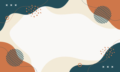 Abstract organic background vector in pastel colors, minimalist geometric wallpaper. Suitable for template designs, posters, covers, banners, web, and pages