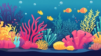 Fototapeta na wymiar coral reef with fish
