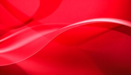 Red abstract background with soft curves and reflect swirling, red liquid reflecting on a smooth surface.