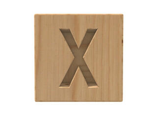 Obraz premium Wooden box letter X