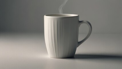 Obraz premium homelike mug with tea on a white background