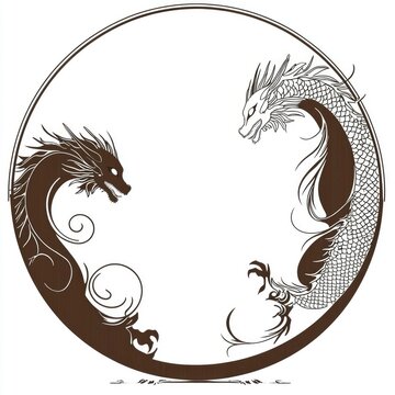 recommend clip art: Yin Yang Dragons