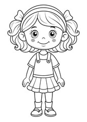 Creative Girl Coloring Pages for All Ages: Perfect for Relaxation. Cute. Girl. Coloring. Pages. Relaxation