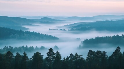 Fototapeta premium fog in the forest