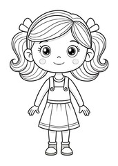 Artistic Girl Coloring Pages: Beautiful Designs for Kids. Cute. Girl. Coloring. Pages. Artistic