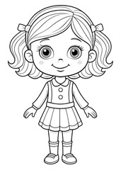 Delightful Girl Coloring Pages: Fun and Creative for Kids. Cute. Girl. Coloring. Pages. Delightful