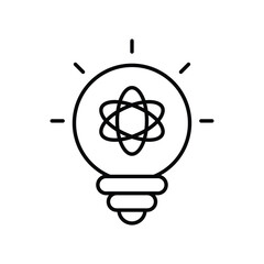 innovative line icon with white background vector stock illustration