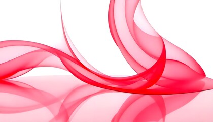 Naklejka premium Red abstract background with soft curves and reflect swirling, red liquid reflecting on a smooth surface.