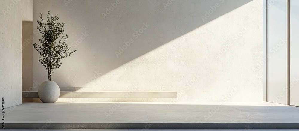 Poster minimalist surrealistic 3d architectural render