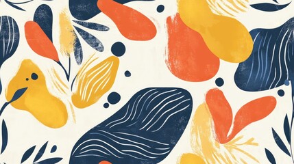 Naklejka premium Abstract pattern background featuring organic elements
