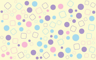 Flat Pastel Color Memphis Pattern Abstract Background