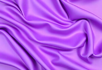 Fototapeta premium Smooth flowing purple satin fabric with soft wavy. flowing purple satin with soft folds and highlights.