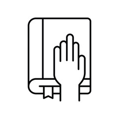 decency line icon with white background vector stock illustration