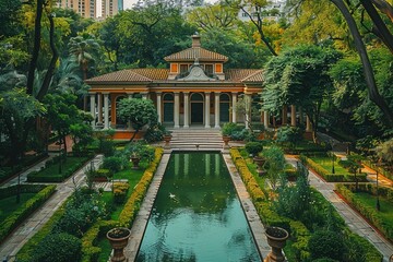 Fototapeta premium Aerial shot of historical building UHD wallpaper