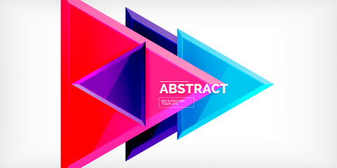 Abstract background - glossy triangles. Vector Illustration For Wallpaper, Banner, Background, Card, Book Illustration, landing page