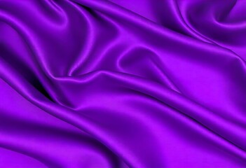 Smooth flowing purple satin fabric with soft wavy. flowing purple satin with soft folds and highlights.