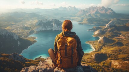 AI-powered personalized travel planners for global adventures: A traveler receiving real-time trip recommendations based on AI analysis of preferences and interests.