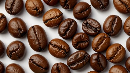 coffee beans on a white background