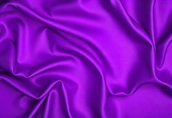 Fototapeta premium Smooth flowing purple satin fabric with soft wavy. flowing purple satin with soft folds and highlights.