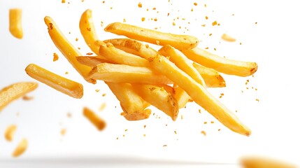 french fries in a background