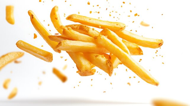 french fries in a background
