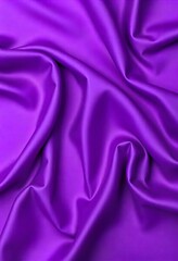 Fototapeta premium Smooth flowing purple satin fabric with soft wavy. flowing purple satin with soft folds and highlights.