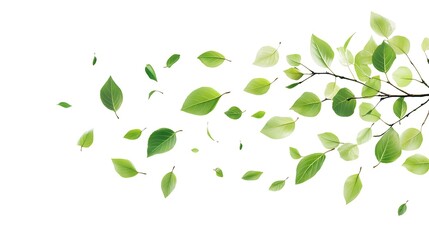 Obraz premium leaves on white background