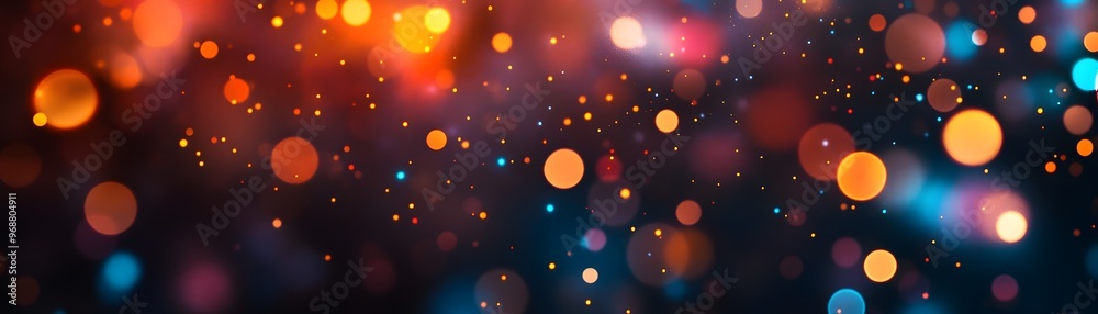 Sticker abstract colorful bokeh lights background