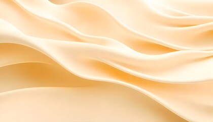 Obraz premium Smooth flowing beige and white abstract waves smooth, peach colored surface with a subtle gradient.