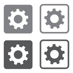 Gear setting icon set. Cog wheel icon. Gear wheel icon. Gear setting icon collection