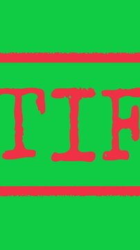 Certified Signed Stamping Text Animation. Certified grunge stamp sign, on green screen background In Vertical 4K Resolution.