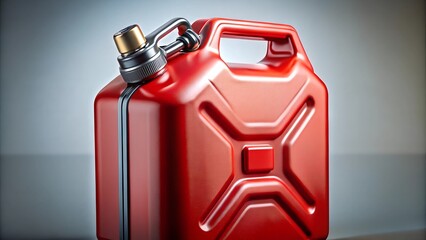 red gasoline canister close up