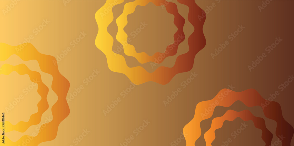 Fototapete abstract yellow background with waves. vector background with space for text.