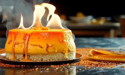 Making pumpkin cheesecake for National Pumpkin Cheesecake Day, October 21st, creamy desserts and pumpkin goodness, hyperrealistic . Video