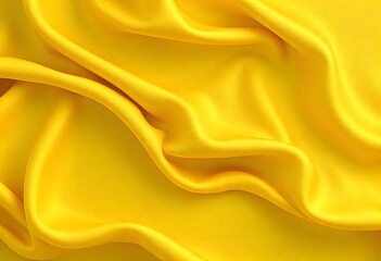 Obraz premium Abstract background luxury cloth or liquid wave. Flowing yellow satin with soft folds and highlights.