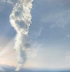 A pillar of cloud leads the Jewish people across the desert across the sea