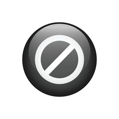 Prohibition sign. Stop symbol. Black ban icon. Vector