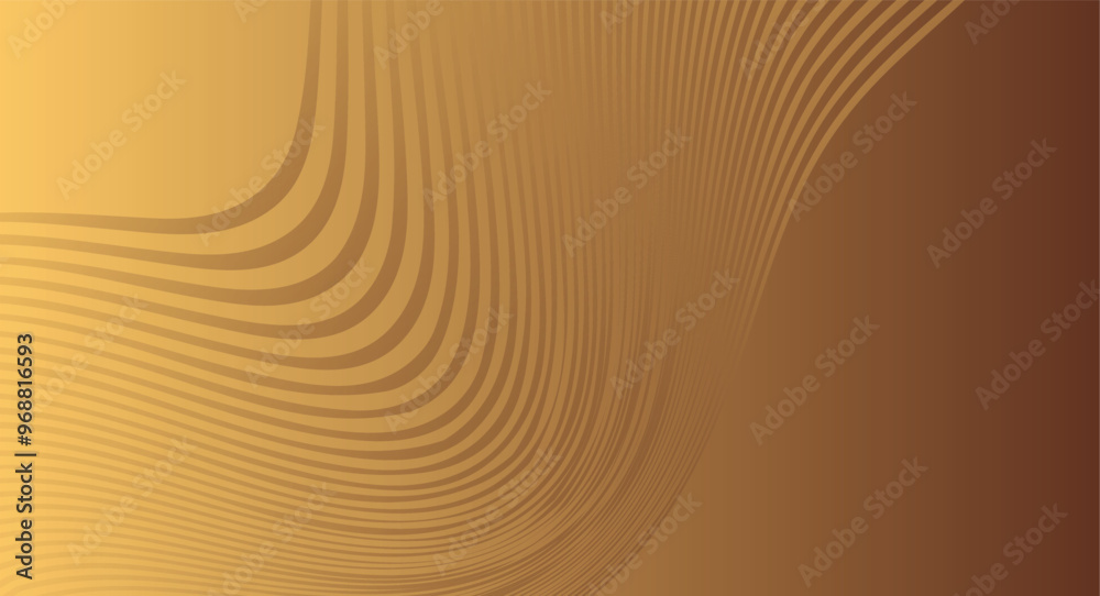 Fototapete abstract yellow background with waves. vector background with space for text.